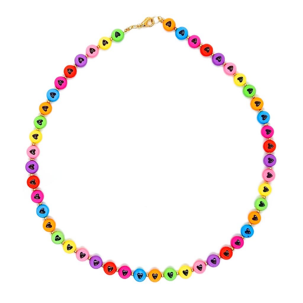 Cadena Corazón Multicolor